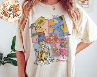 Vintage Winnie the Pooh Comfort Colors Shirt, Retro Disney Pooh Bear Shirt, Pooh Bear and Friends Shirt, Disney Trip Shirt, Disneyland Shirt