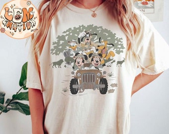 Camisa Disney Safari Comfort Colors, camisa Disney Animal Kingdom, camisa Mickey y sus amigos, camisa Disneyworld, camisa Disney Let's Get Wild
