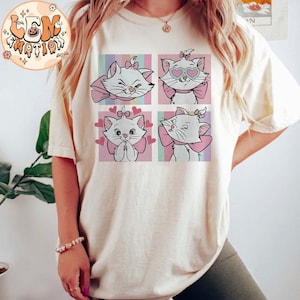Retro Disney The Aristocats Comfort Colors Shirt, Marie Aristocats T-Shirt, Cat Lover Tee, Berlioz Toulouse Shirt, Disney Family Trip Shirts