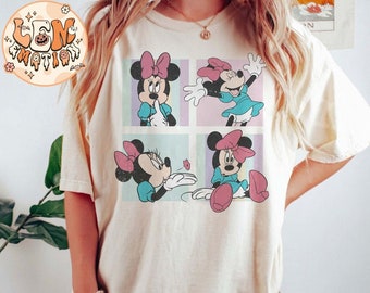 Retro Minnie Mouse Collage Shirt, Vintage Minnie Mouse Shirt, Disney Girls Shirt, Disney Besties Shirt, Disneyworld Shirt,Disney Women Shirt