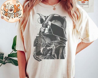 Camicia retrò Star Wars Darth Vader Comfort Colors, Camicia vintage Disney Star Wars, Camicia Darth Vader Star Wars, Camicie da viaggio per famiglie Disney
