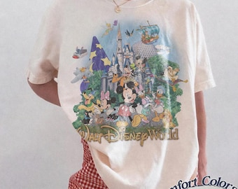 Vintage 90’s Retro Walt Disney World Shirt, Disney World Magic Kingdom Shirt, Disney Mickey And Friends Shirt, Disney Family Trip 2026 Tee