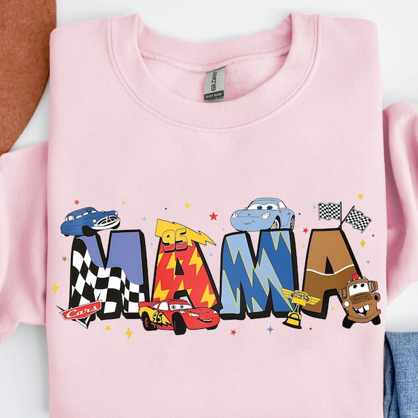 Lightning Mcqueen Mama Shirt, Disney Cars Mom T-shirt, Pixar Mother'S Day Tee, Piston Cup Outfit, Disney Cars Land Shirt