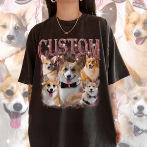 Retro benutzerdefiniertes Bootleg Rap T-Shirt, benutzerdefiniertes Bootleg-Hemd für Hunde, benutzerdefiniertes Hundeshirt, personalisiertes Hunde-Bootleg-Shirt, benutzerdefinierte Hundeversion, Hunde-Shirt
