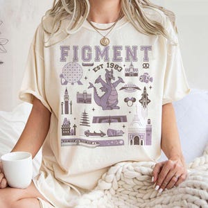 Retro Disneyland Purple Dragon Shirt, Figment Dragon Epcot Shirt,  Disney Family Trip Shirt, Epcot Shirt, Purple Figment Shirt, WDW Trip Tee