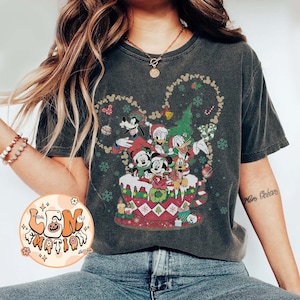 Retro Mickey&#39;s Very Merry Christmas Party 2024 Sweatshirt, Mickey and Friends, Disney Family Christmas Sweatshirt,Mickey Mouse Tea Cup Shirt