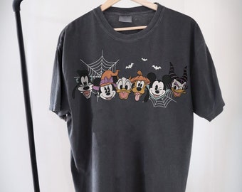 Camiseta retro de ratón espeluznante y amigos, camiseta de Mickey Boo para Halloween, camiseta de Mickey calabaza, camiseta espeluznante de Disney, camiseta de Halloween de Disney, regalo de Halloween