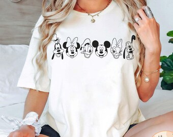Retro Mickey And Friends Shirts, Disneyland Shirt, Disneyworld Shirt, Disney Family Shirt, Disney Trip 2025 Shirt, Disney Vacation Shirt