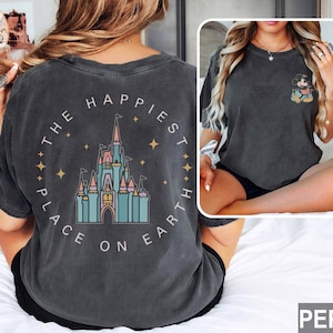 The Happiest Place One Earth Comfort Colors Shirt, Magical Castle Shirt, Mickey Castle Shirt, Disney Vacation Shirt, Magical Kingdom Shirt