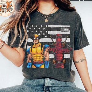 Deadpool And Wolverine Hip-Hop Stars Shirt, Wade Wilson T-shirt, Deadpool & Wolverine Movie Tee, Funny Disney Outfit, Disney Family Trip