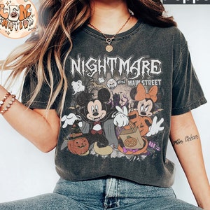 Retro Nightmare On Main Street Shirt, Vintage Mickey Halloween Shirt,Disney Halloween Shirt,  Mickey&#39;s Not-So-Scary,Halloween Party 2024 Tee