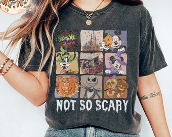 Retro Disney Halloween Shirt, Micky ist nicht so beängstigend Halloween Party Shirt, Mickey und Freunde Halloween Shirt, Disney Süßes sonst gibts Saures Shirt