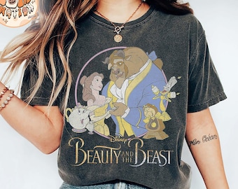 Retro Disney Beauty And The Beast Classic Group Shot Shirt, Disneyland Vacation Holiday Trip , WDW Family Matching Shirts, Disneyworld Shirt