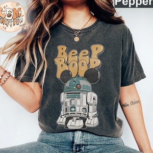 Retro Funny Disney Star Wars Shirt, R2D2 Star Wars Shirt, Star Wars Droid Shirt, Mickey Star Wars Shirt, Family Vacation, Disney Trip 2025