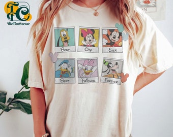 Retro Disney Mickey and Friends Polaroid Shirt, Mickey Minnie Donald Daisy Goofy Pluto Shirt, Disney Magic Kingdom Shirt, Disneyworld Shirt