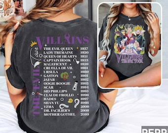 Camicia retrò Disney Villains Evil Tour, camicia di Halloween Disneyland, camicia da festa di Topolino non così spaventoso, camicia di Halloween Disney, regalo di Halloween