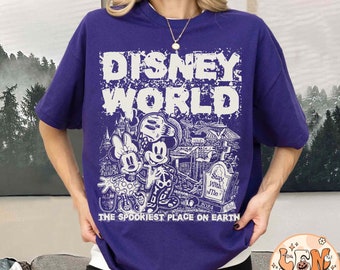 Retro Disneyworld Mickey & Minnie Skelett Halloween Shirt, Disneyworld Halloween Shirt, Disney Halloween Shirt, Halloween Party 2024 Shirt