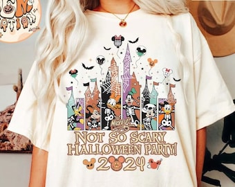 Vintage Disney Mouse and Friends Halloween-shirt, Mickey's Not So Scary-shirt, Disney Halloween Party 2024-shirt, Disneyworld Halloween-T-shirt