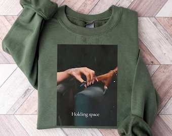 Wicked Sweatshirt, Holding Space Ariana Cynthia Finger Hold Defying Gravity Meme Wicked Movie Gift Broadway Shirt, Glinda Elphaba Sweatshirt