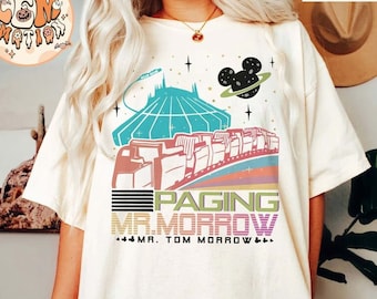 Comfort Colors Paging Mr Morrow Shirt, Disney Space Mountain Shirt, Tomorrowland Tee, Disney People Mover, Magic Kingdom’s Peoplemover