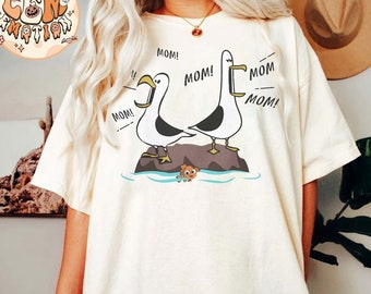 Mom Mom Mom Nemo Seagull Shirt, Finding Nemo Tshirt, Seagull Disney Shirt, Disney World Shirt,Matching Family Vacation Clothes, Couple Shirt