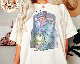 Disney Inc Monster Comfort Farben Shirt, Retro Monster Inc Shirt, Monster Universität Shirt, Disney Familienurlaub Shirt, Disneyworld Shirt