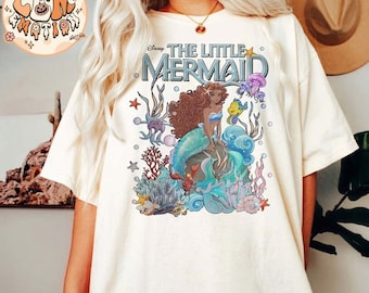 Vintage The Little Mermaid Comfort Colors Shirt, Black Girl Magic Shirt, Black Queen Shirt, The Little Mermaid Live Action, Disneyland Shirt