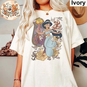 Princess Jasmine Aladdin Comfort Color Shirt, Disney Shirt, Vintage Disney Princess Shirt, Jasmine Disney Shirt, Disneyworld Princess