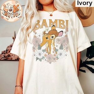 Disney Bambi Comfort Colors Shirt, Disney Bambi Deer Tee, Bambi Birthday Gift, Disneyland Trip Shirt, Disney Flower Shirt, Epcot Flower
