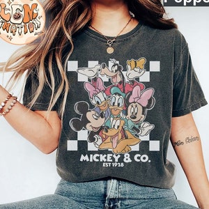 Vintage Comfort Color Mickey & Co Est 1928 Shirt, Disney Mickey And Friends Shirt, Disney Shirts, Disney Trip 2024 Shirt, Disneyland Shirts