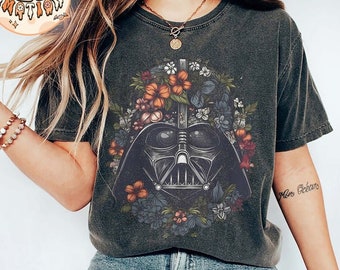 Vintage Star Wars Darth Vader Comfort Colors Shirt, Darth Vader Portrait, Disneyland Vacation, Disney Star Wars Shirt, Disney Family Shirts