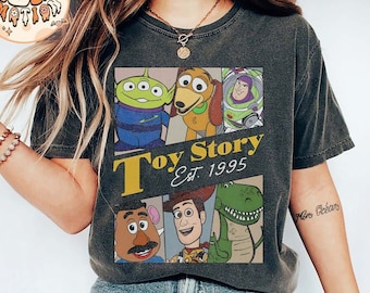 Vintage Disney Toy Story Comfort Colors Shirt, Retro Toy Story Characters Shirt, Disney Family Vacation Shirt, Toy Story Birthday Shirt