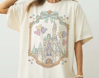 Comfort Color® Disney Magical Castle Shirt, Magic Kingdom Coquette Shirt, Disney Castle Fairytale Shirt, Disneyworld Girly Trip 2026 Shirt