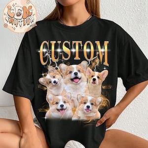 Retro benutzerdefiniertes Bootleg Rap T-Shirt, benutzerdefiniertes Bootleg-Hemd für Hunde, benutzerdefiniertes Hundeshirt, personalisiertes Hunde-Bootleg-Shirt, benutzerdefinierte Hundeversion, Hunde-Shirt