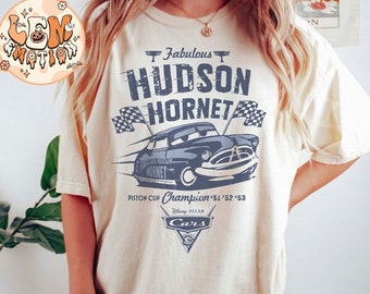 Fabulosa camisa Hudson Hornet, camisa Disney Comfort Colors, camisa de Disney Cars, camisa de cumpleaños de Cars, camisa de Disney Pixar, camisas de Disneyworld