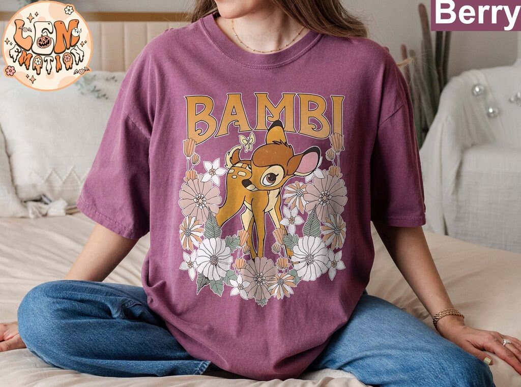 【COLOR iN ID】Ruen Bambi T-shirt Disney Bambi Comfort Colors Shirt, Disney Bambi Deer Tee