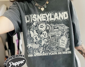 Retro Disneyland Mickey & Minnie Skeleton Halloween Shirt, Disneyland Halloween Shirt, Disney Halloween 2025,Halloween Matching Trip Shirt