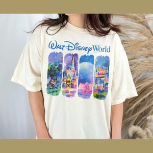 Retro Walt Disneyworld Watercolor Comfort Colors Shirt, Vintage Disneyworld Shirt, Disney Vacation Tee, Magic Castle Shirt, Disney 2025 Trip