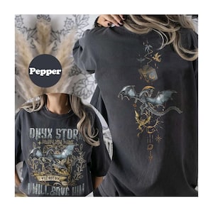 Retro Fourth Wing Series Comfort Color Shirt, Onyx Storm, Dragon Rider, Bookish Tee Gift For Book Lover, Violet Sorrengail, Fantasy book