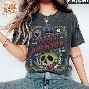 Retro Disney Evil Queen Apple Orchard Shirt, Snow White Poisoned Apple Shirts, Disney Halloween Tee, Disney Villains Tee, Spooky Season Gift