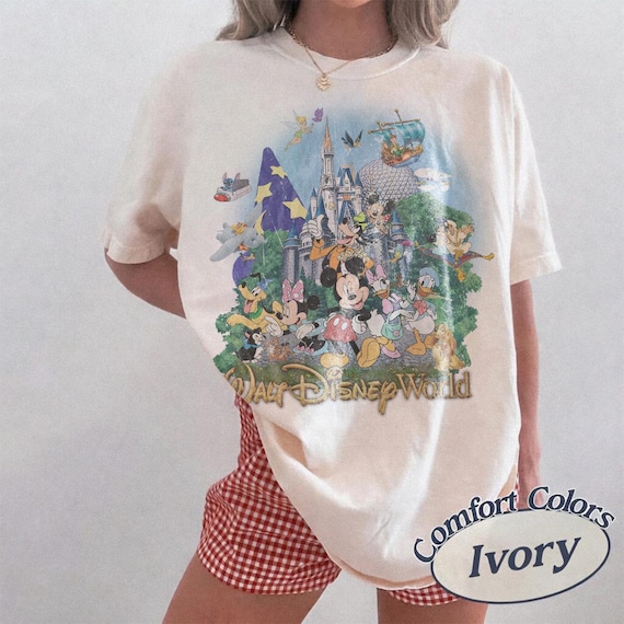 Vintage 90’s Retro Walt Disney World Shirt, Disney World Magic Kingdom Shirt, Disney Mickey And Friends Shirt, Disney Family Trip 2026 Tee
