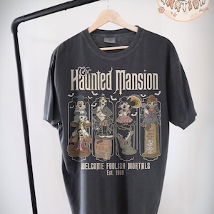 Camiseta retro de la Mansión Encantada de Mickey y sus amigos, camiseta de Halloween de Disney, camiseta de la Mansión Encantada de Halloween de Disney, camiseta de Halloween de Disneyland