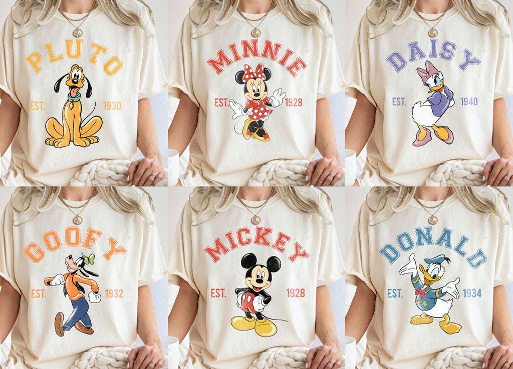 Retro Disney All Characters Shirt, Vintage Mickey and Friends Shirt, Disney Family Trip Shirt, Walt Disney World Shirt,Disney Vacation Shirt