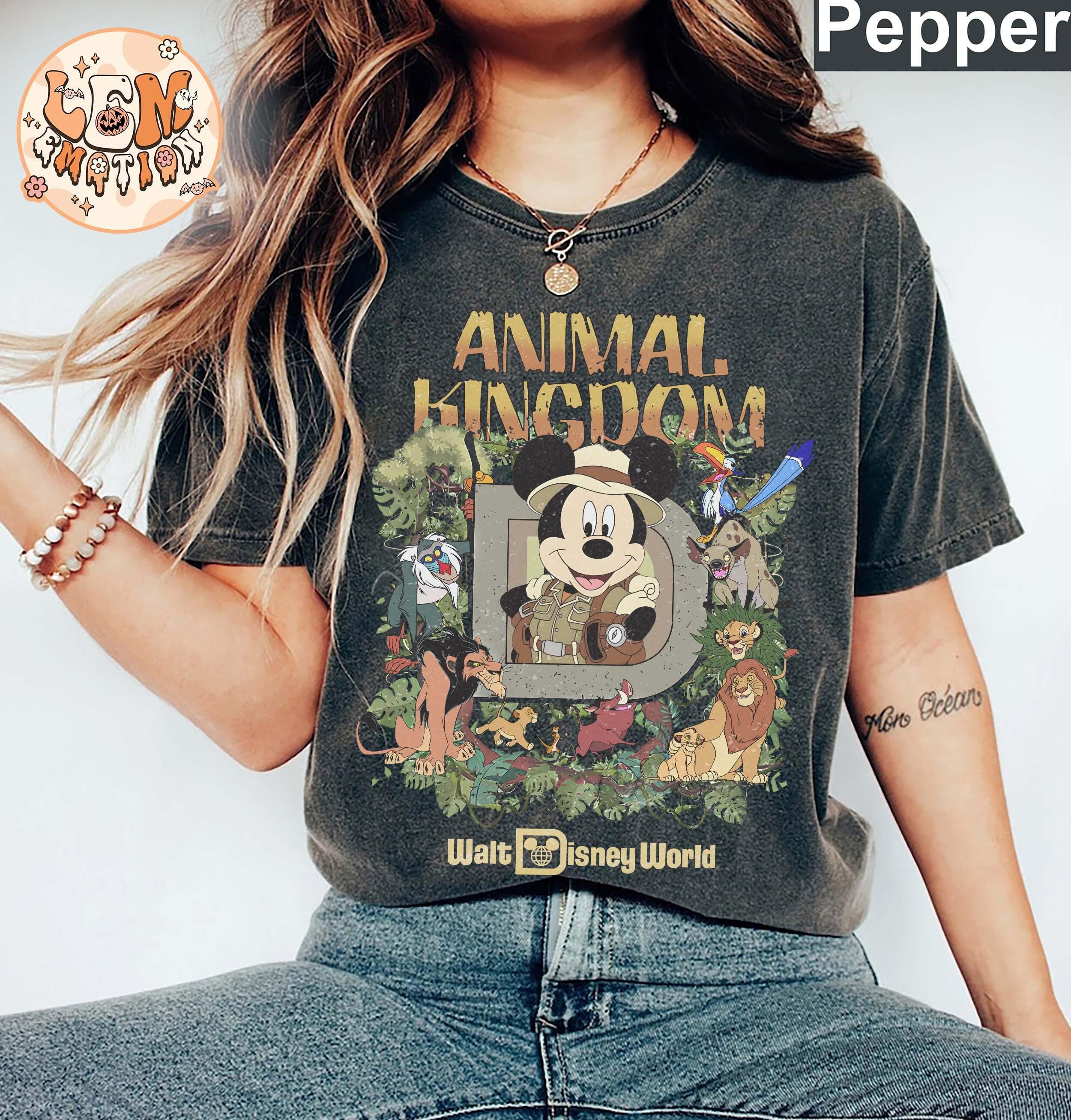 Disney Animal Kingdom Mickey Safari Comfort Colors Shirt, Vintage 