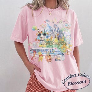Vintage 90’s Retro Walt Disney World Shirt, Disney World Magic Kingdom Shirt, Disney Mickey And Friends T-Shirt, Disney Family Trip 2026 Tee image 3
