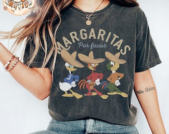 Retro Disney Margarita Shirt, Disney Epcot Shirt, Vintage Margaritas Epcot Shirt - The Three Caballeros Shirt, Disneyland Shirt, Disney Trip