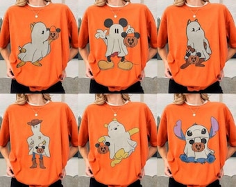 Customize Disney Characters Halloween Shirt, Mickey Ghost Shirt, Mickey&#39;s Not So Scary Halloween Party, Disney Halloween Trip Shirt