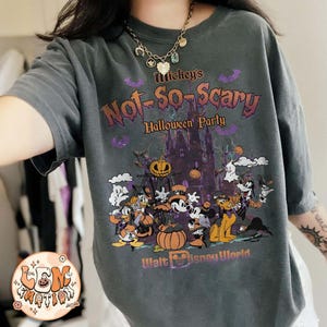 Retro Mickey&#39;s Not So Scary Halloween Party 2025 Comfort Colors Shirt, Mickey & Friends 2025 Halloween Shirt, Disney Halloween Party Shirt