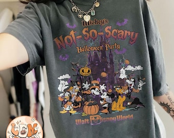 Retro Mickey's Not So Scary Halloween Party 2025 Comfort Colors Shirt, Mickey & Friends 2025 Halloween Shirt, Disney Halloween Party Shirt