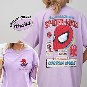 Dubbelsidig Marvel The Amazing Spider-Man helt ny dag-tröja, Spider-Man 2026-tröja, superhjälte-serietidning-tröja, present till pojke, födelsedagströja för barn bild 4